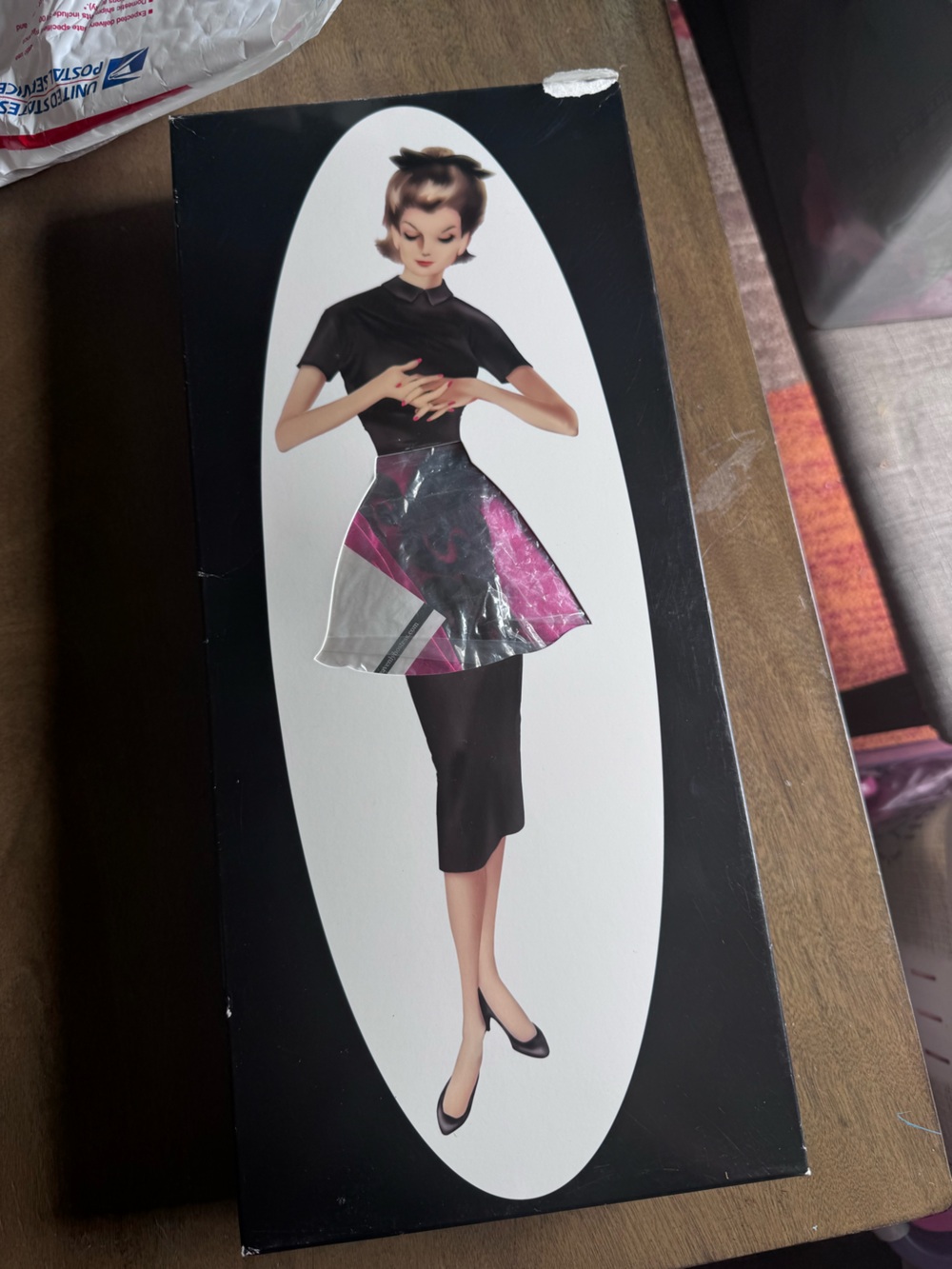 Heavenly Hostess Glory Black & Pink Apron With Floral DesignReversible! BNWB